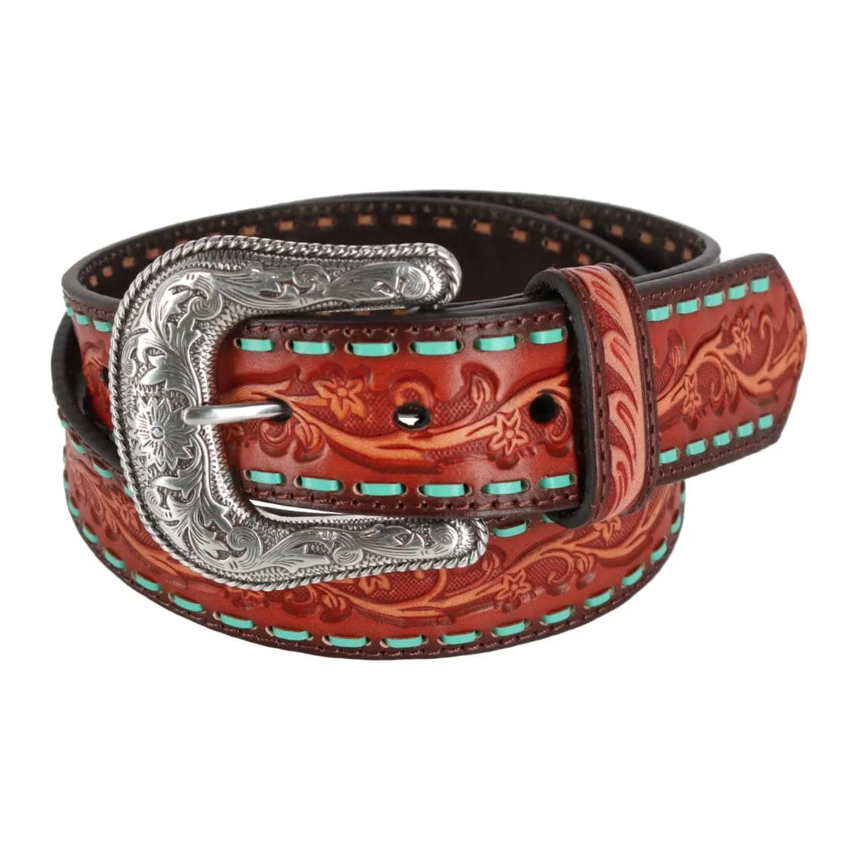 Ariat Women's Floral Embossed Lace Western Belt