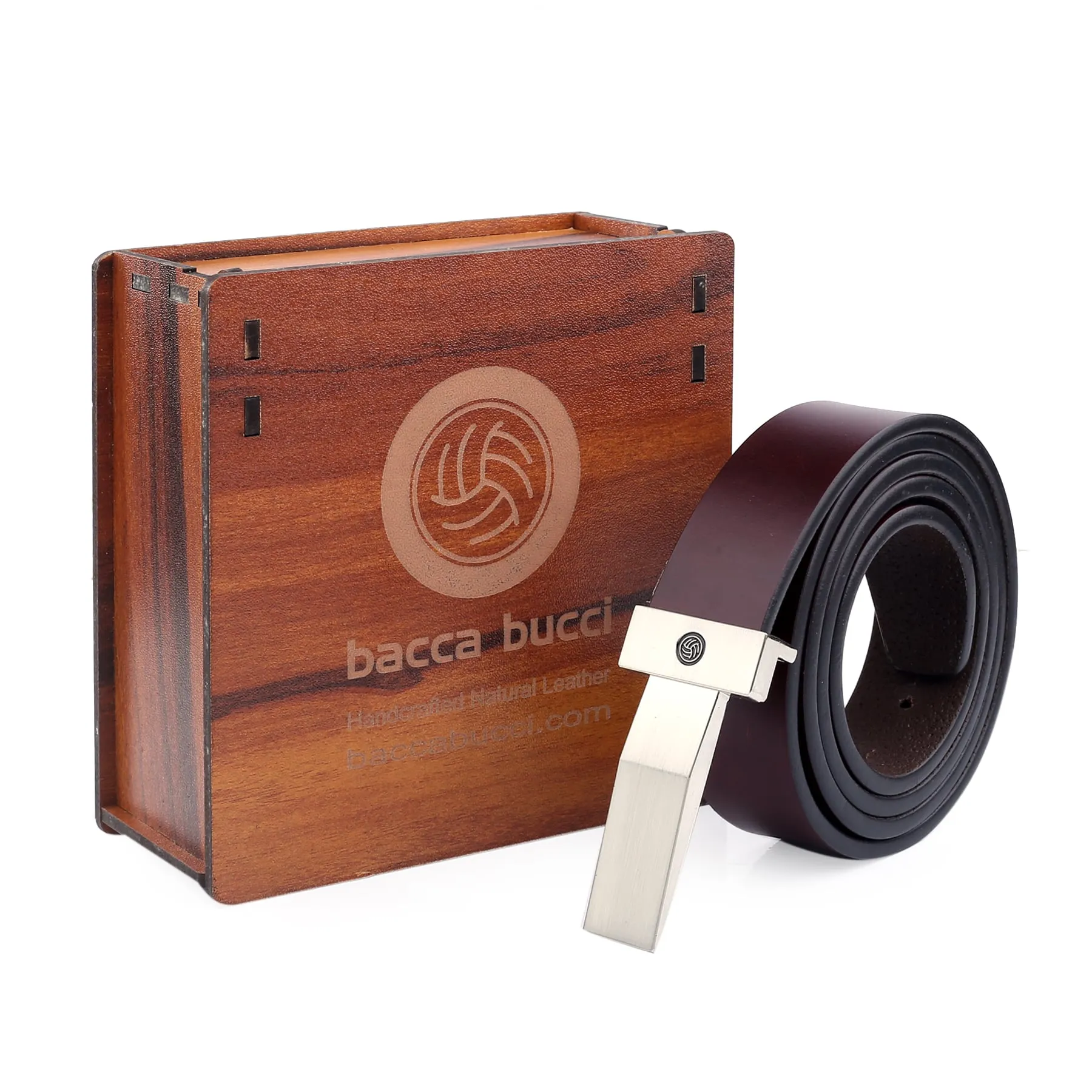 Bacca Bucci Genuine Leather Formal Dress Belts with a Stylish Finish & a Nickel-Free Buckle