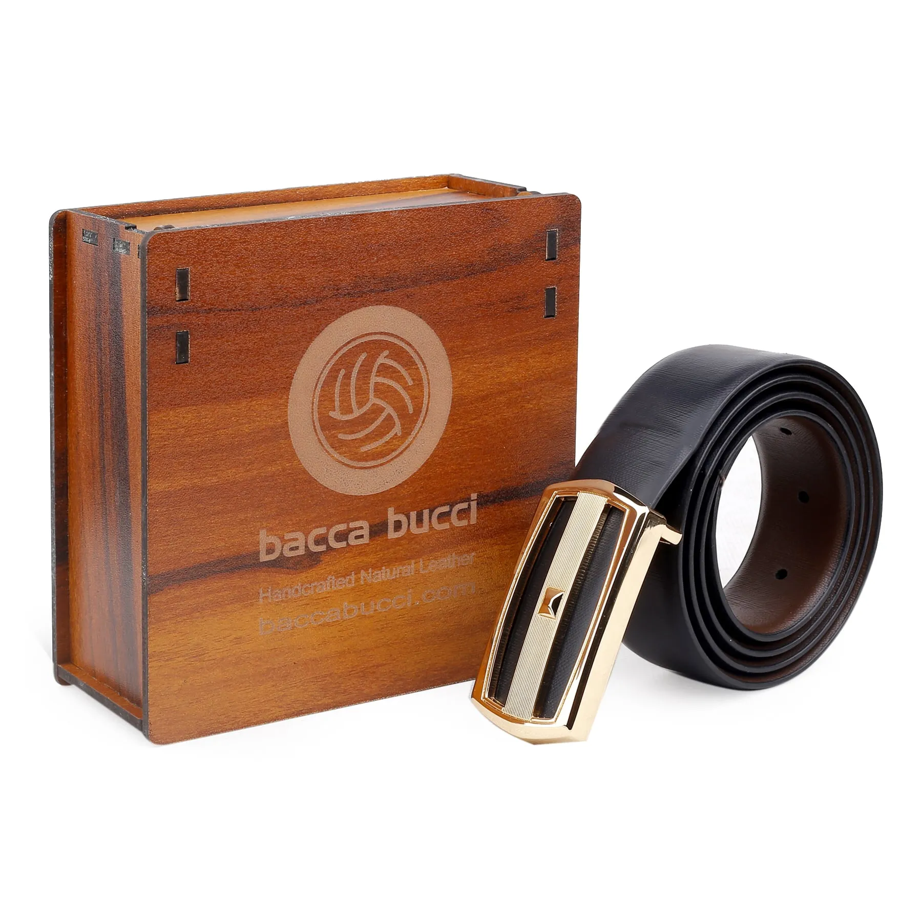 Bacca Bucci Genuine Leather Formal Dress Belts with a Stylish Finish and a Nickel-Free Buckle