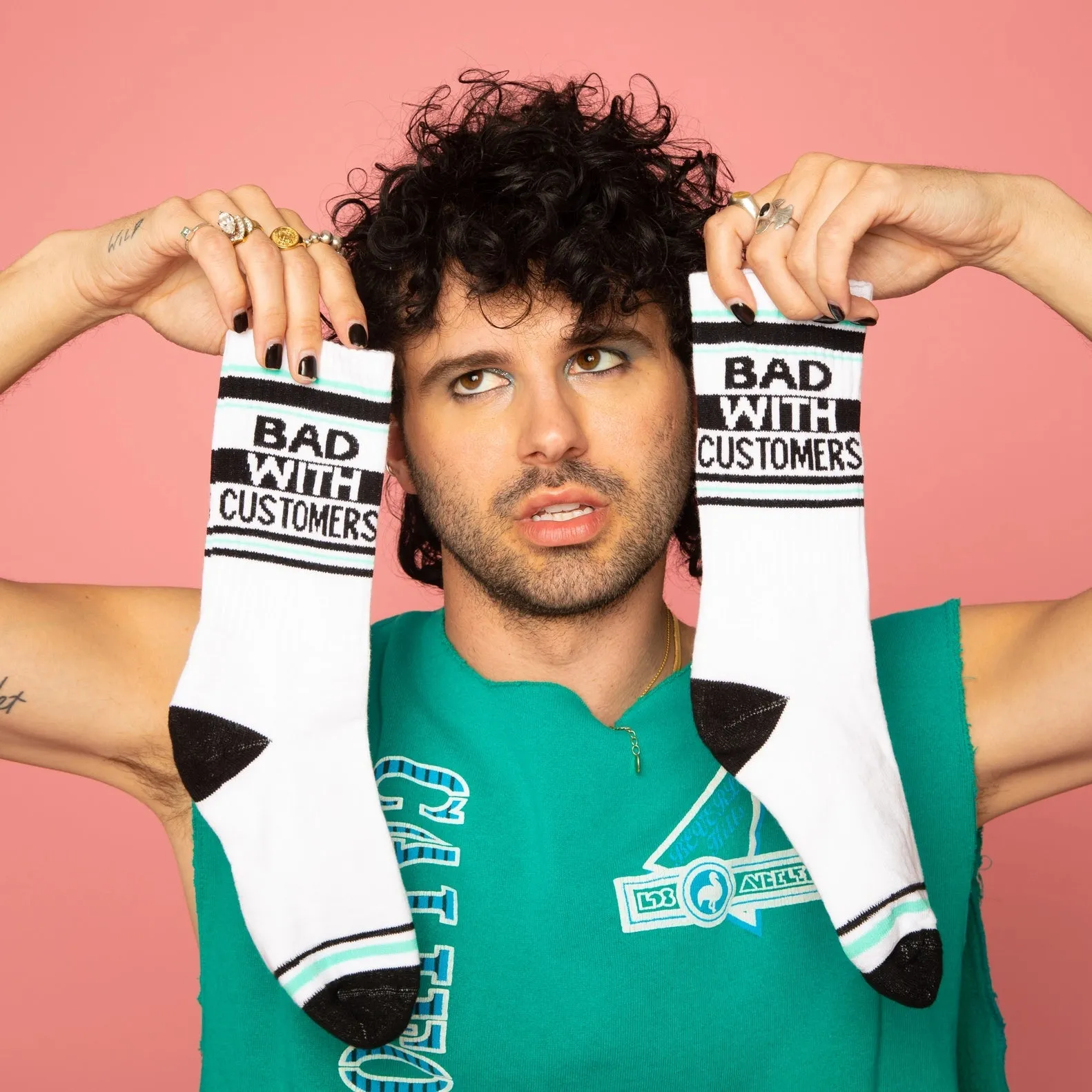 Bad With Customers Crew Socks | Men's Socks | Women's Socks