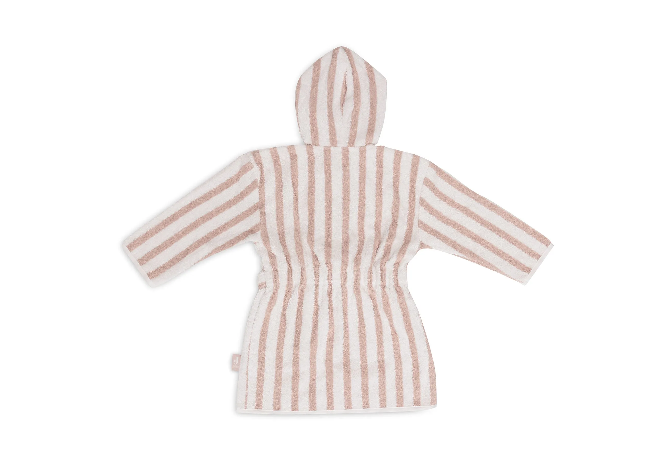 Bathrobe 1-2 year Stripe Terry - Wild Rose - GOTS