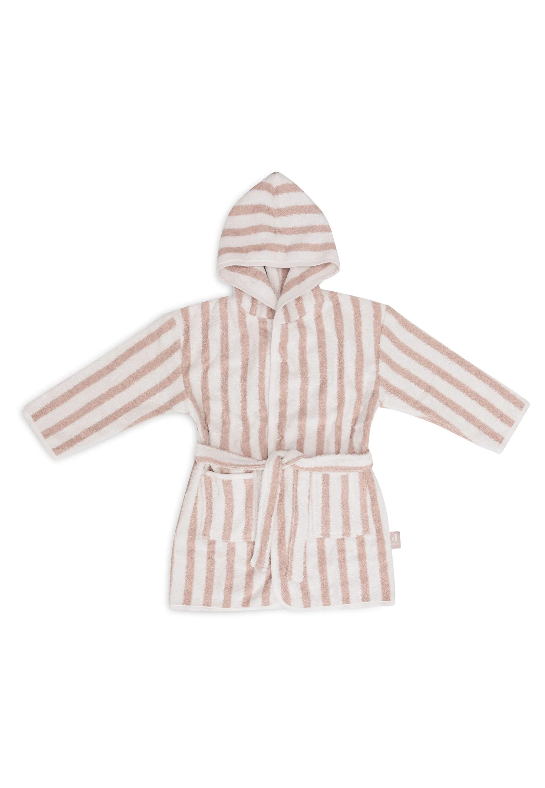 Bathrobe 3-4 year Stripe Terry - Wild Rose - GOTS