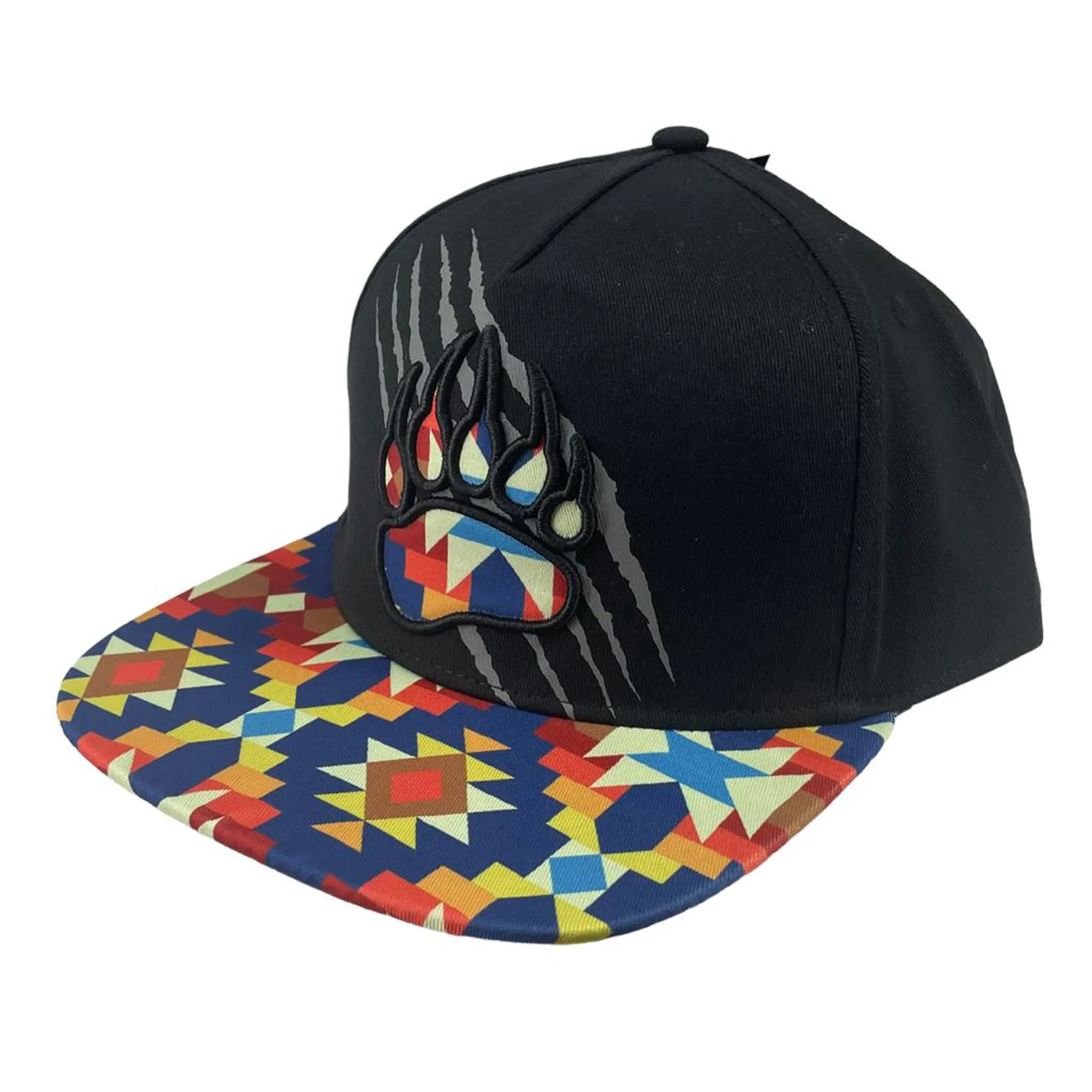 Bear Paw Black & Multicolored Aztec Cap