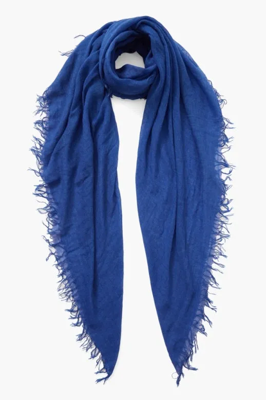 Chan Luu Silk & Cashmere Scarf- blue