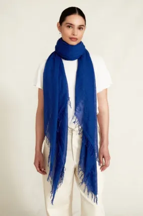 Chan Luu Silk & Cashmere Scarf- blue