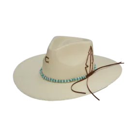 Charlie 1 Horse Ladies Midnight Toker Natural Straw Western Hat CSMDNT-34368