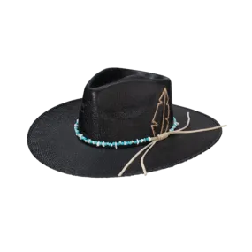 Charlie 1 Horse Midnight Toker Western Black Straw Hat CSMDNT-343607