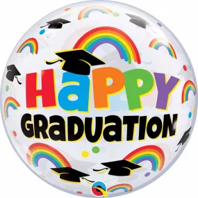 Colorful Graduation Balloons - 22" Bubble Pkg