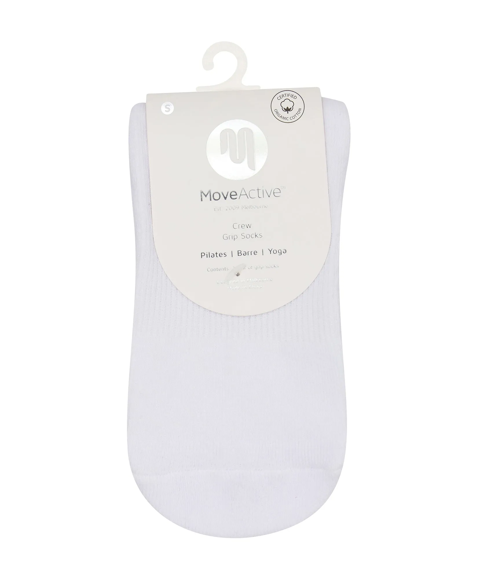 Crew Non Slip Grip Socks - Vintage Rose White