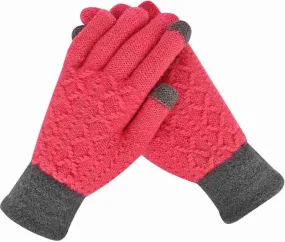 Embroidered, Woven, Solid Winter Women Gloves - 6282