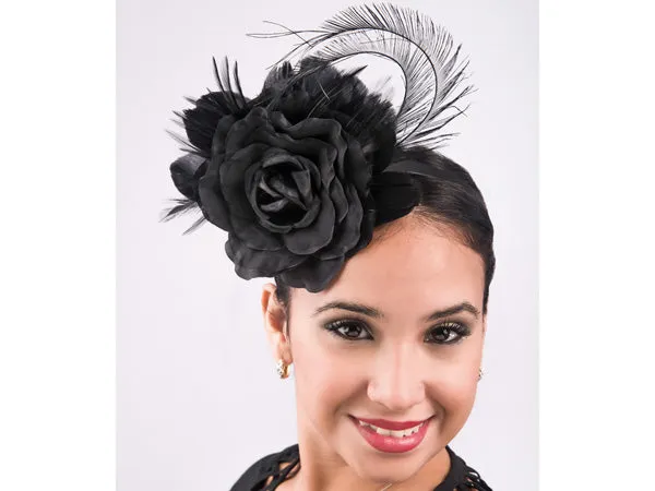 Feathered Beauty Silk Flower Fascinator