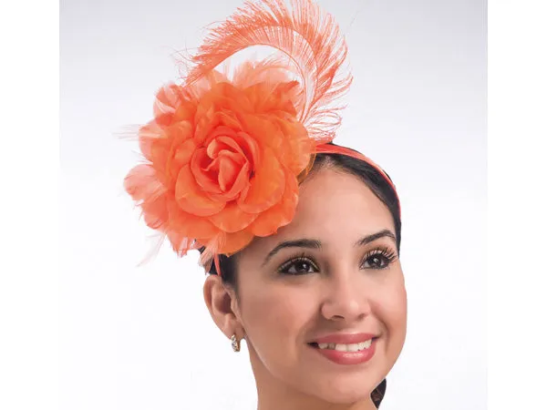 Feathered Beauty Silk Flower Fascinator