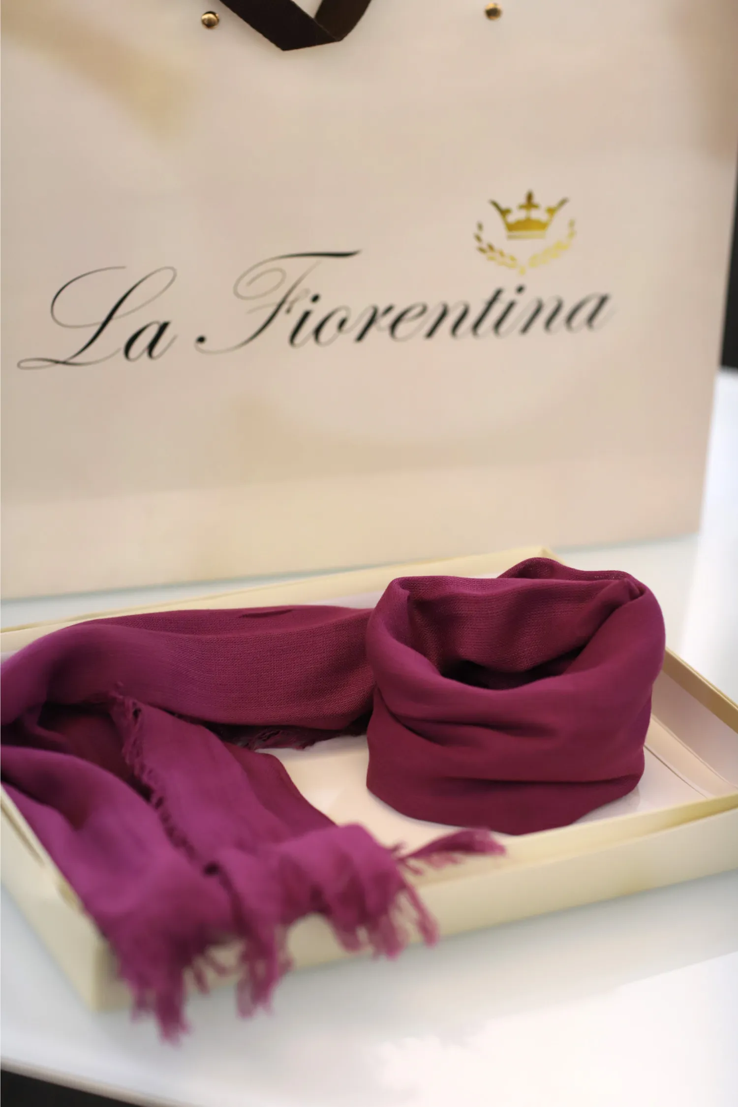 Fringe Pashmina - Plum Purple