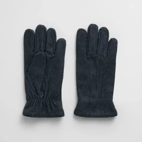 GANT Melton Gloves in Stone Melange