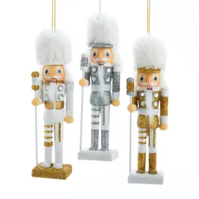 Gold White and Silver Nutcracker Ornaments