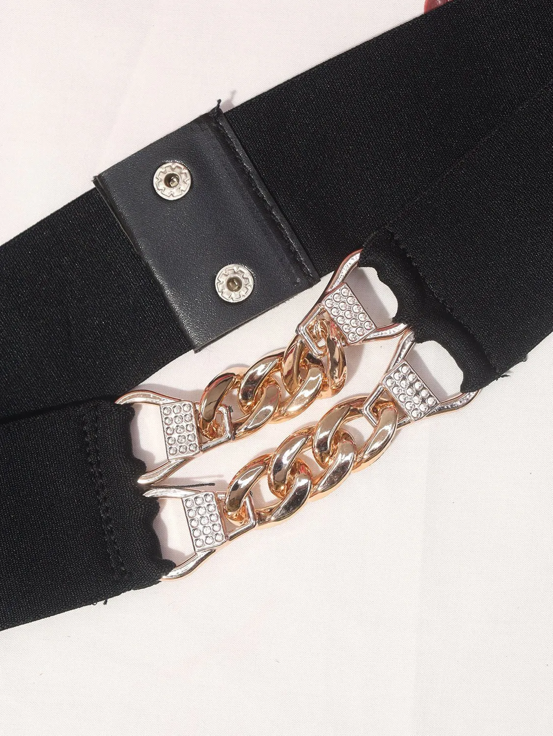 Golden Glam Stretch Belt - Add Sparkle and Style to Your Outfit