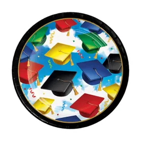 Grad Celebration 7in Round Luncheon Paper Plates 50ct