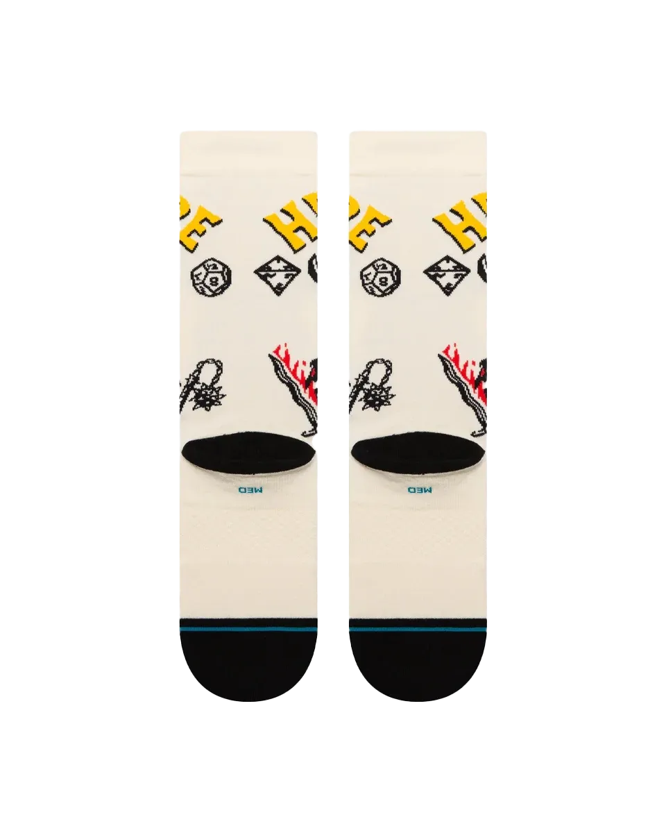 Hellfire Socks in Vintage White