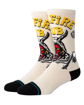 Hellfire Socks in Vintage White