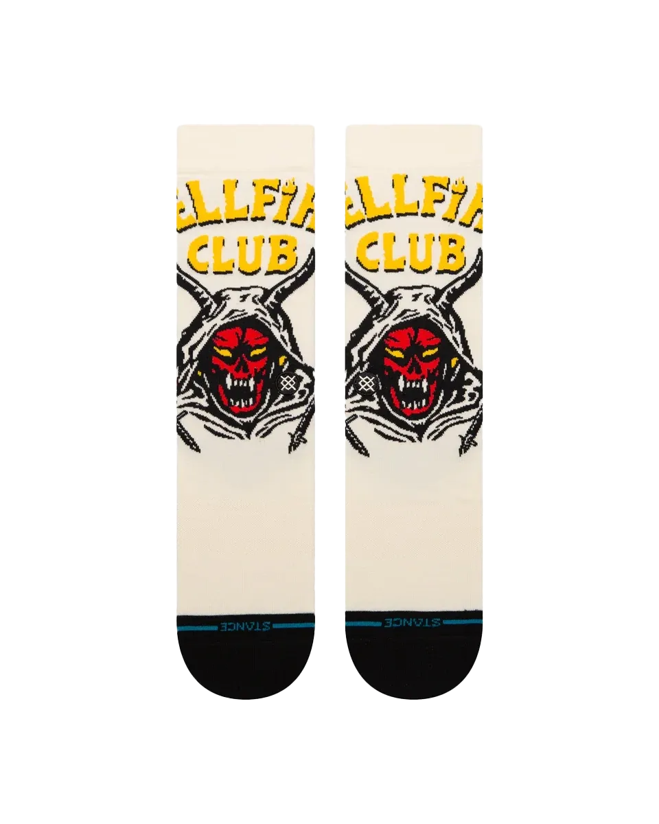 Hellfire Socks in Vintage White