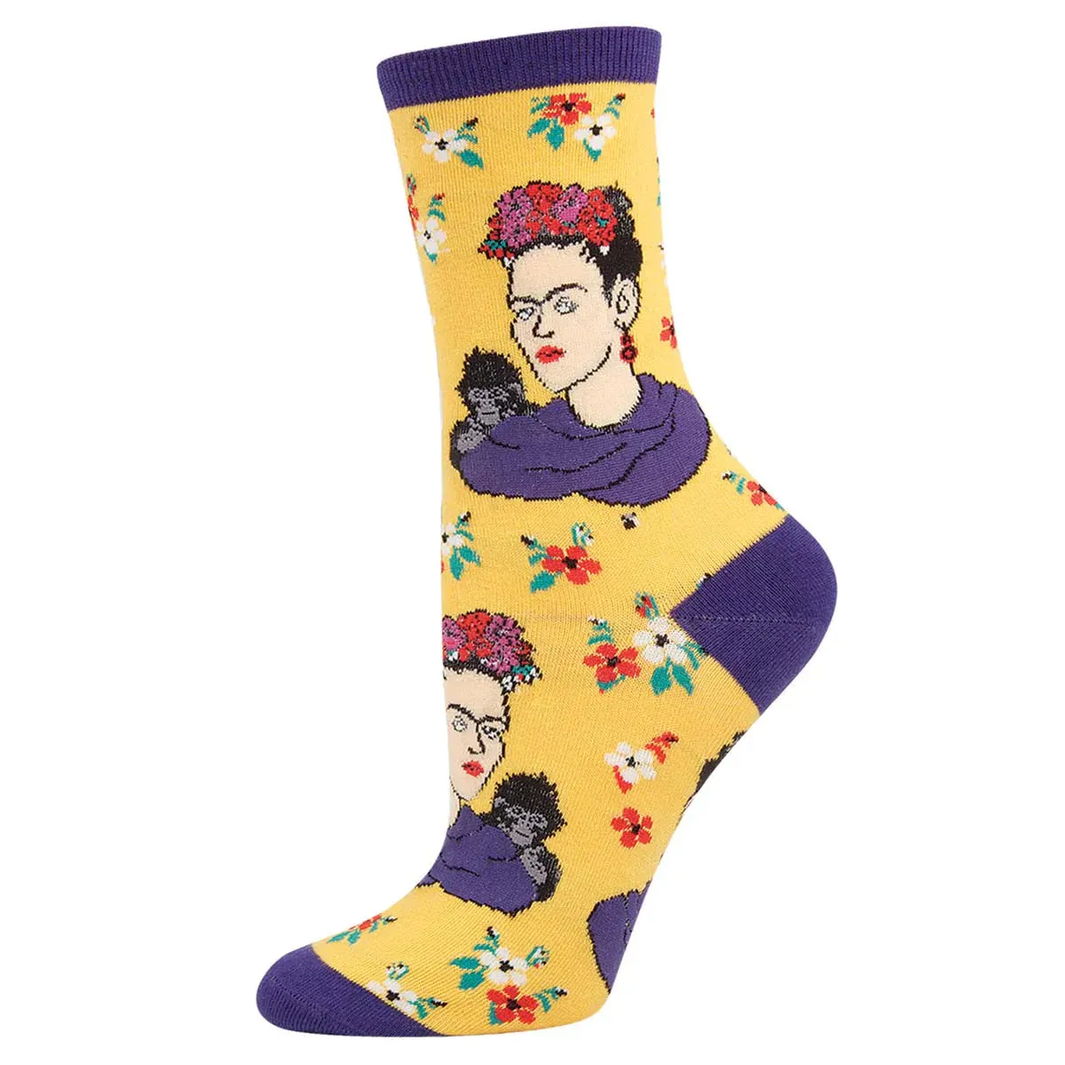 Ladies Kahlo Portrait Graphic Socks