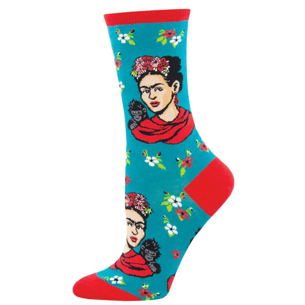 Ladies Kahlo Portrait Graphic Socks