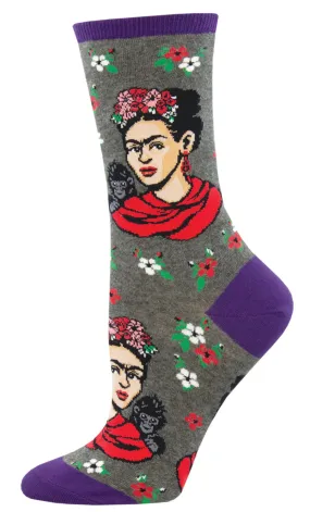 Ladies Kahlo Portrait Graphic Socks