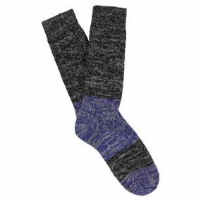 Melange Block Socks Off Black / Bright Blue