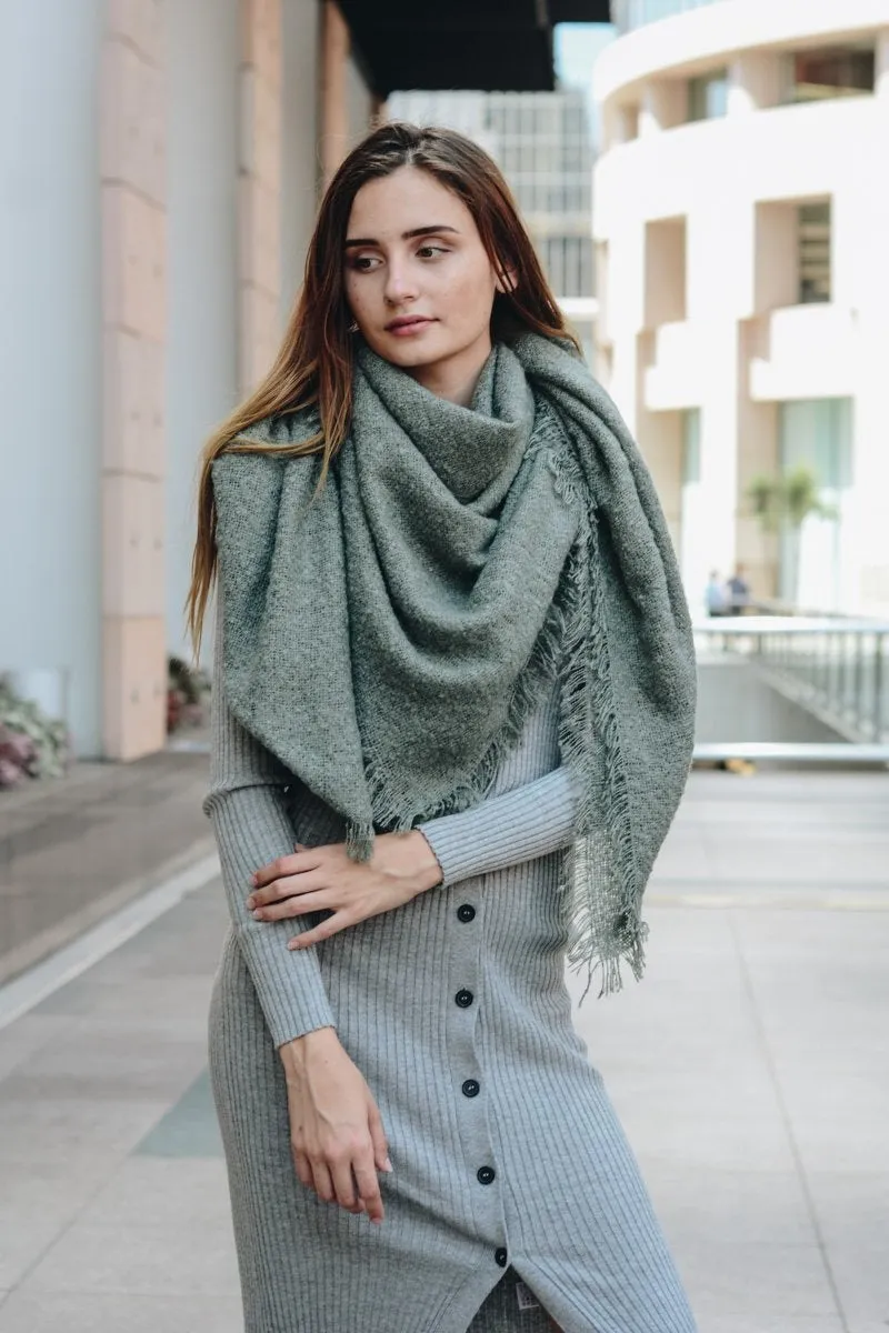 Mohair Square Blanket Scarf