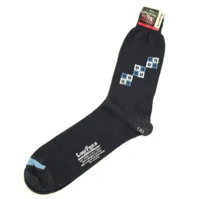 Navy Blue Squares Socks