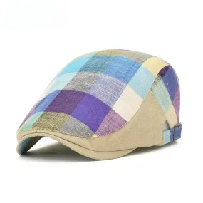 New hat colorful splicing sunshade duck tongue