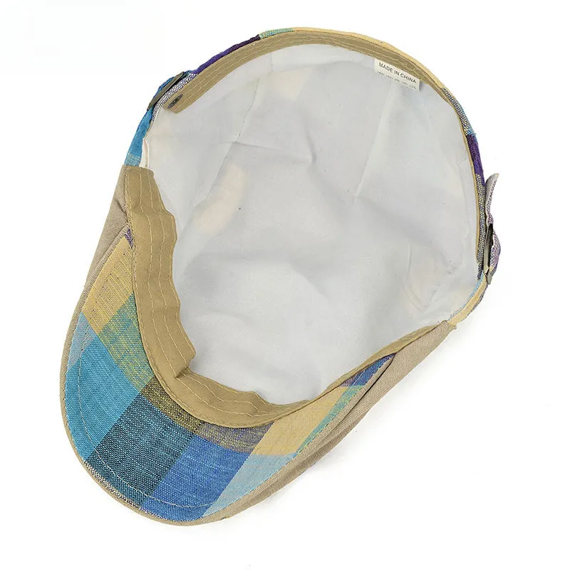 New hat colorful splicing sunshade duck tongue