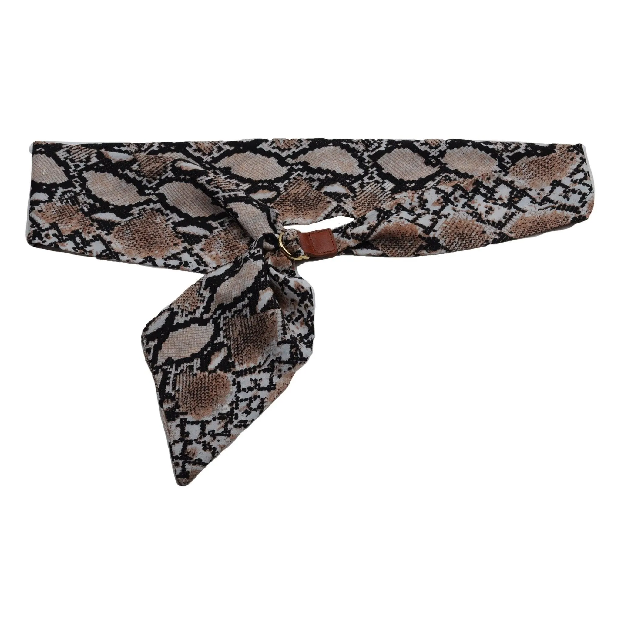 Python Gold Ring Scarf Belt