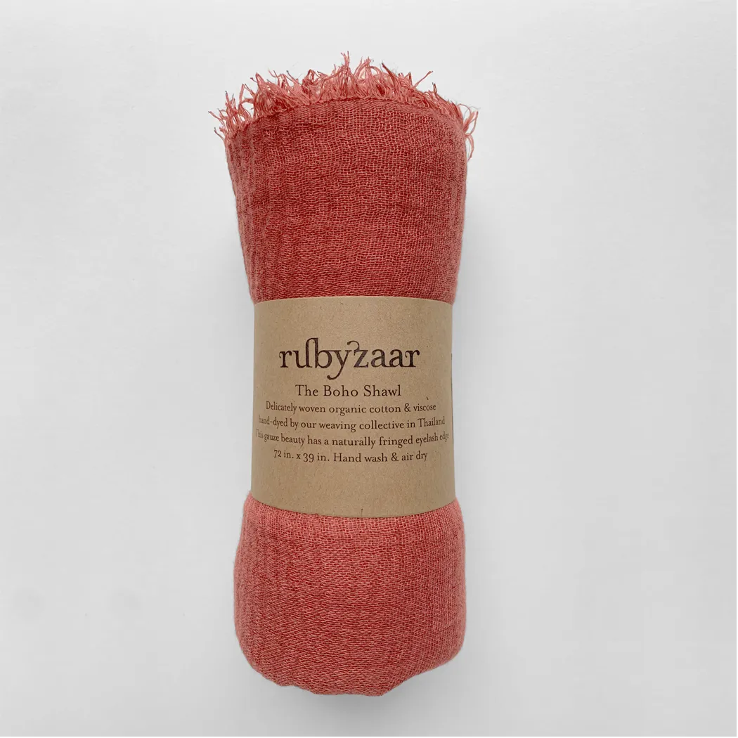 Rubyzaar Terracotta Scarf