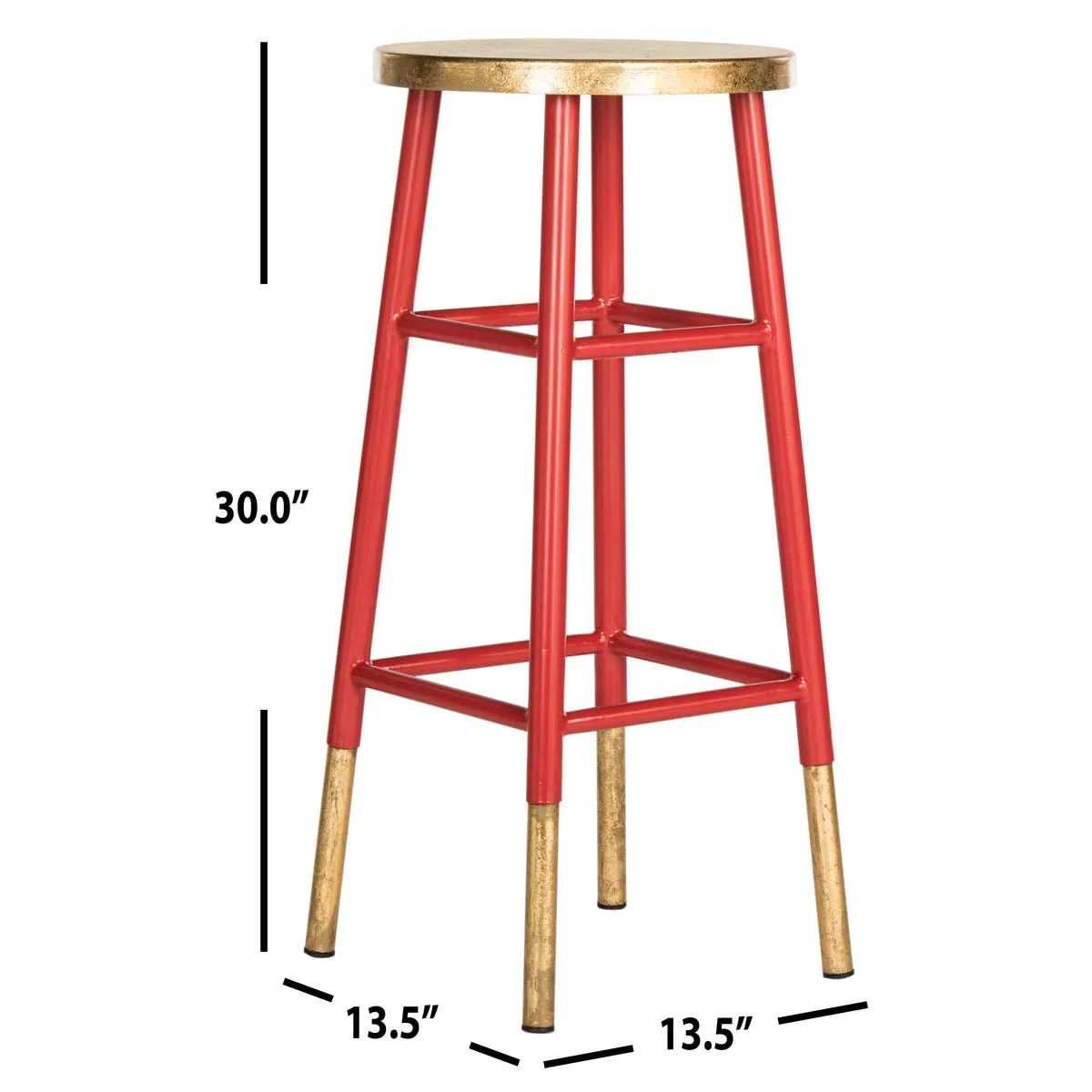 Safavieh Emery Dipped Gold Leaf Bar Stool , FOX3230