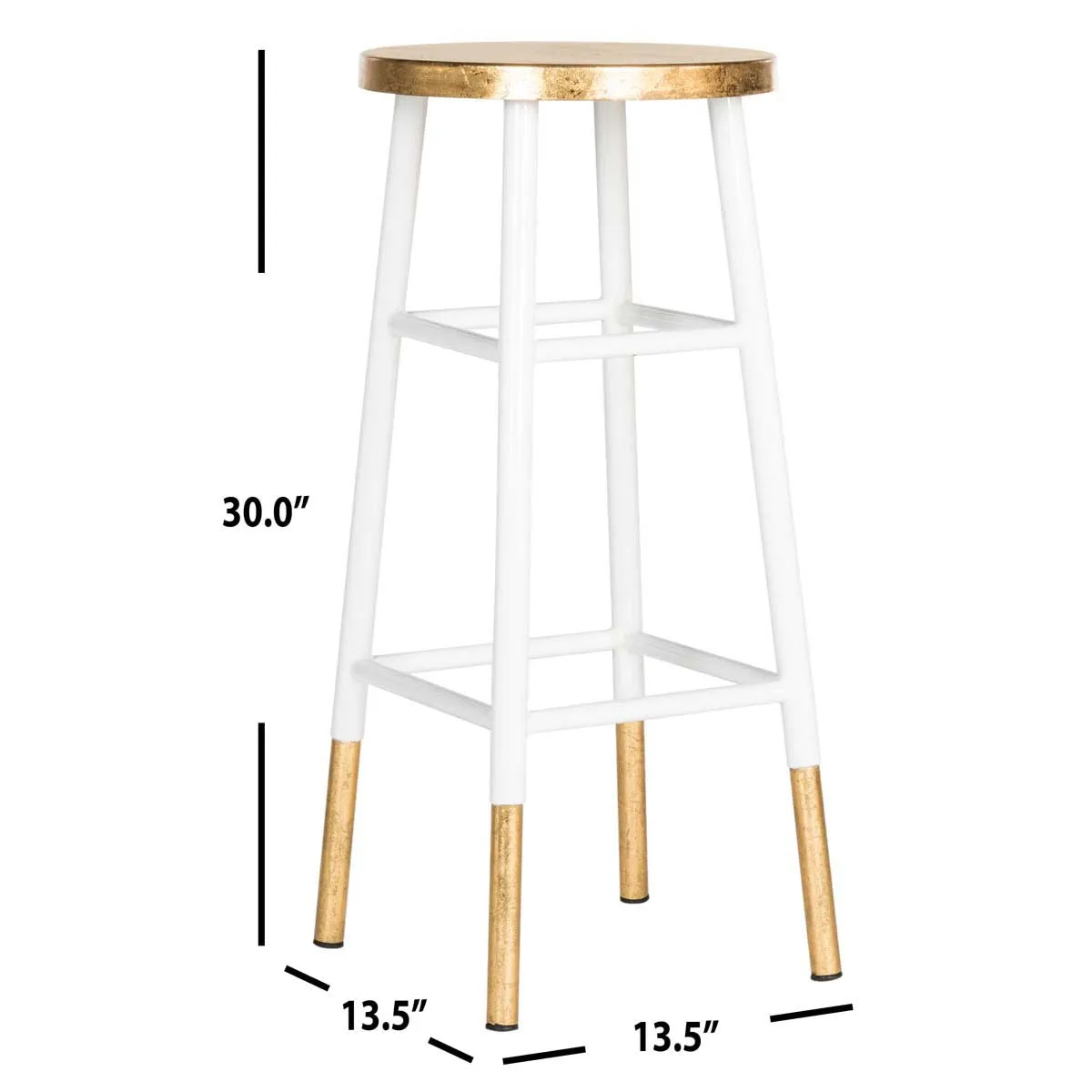 Safavieh Emery Dipped Gold Leaf Bar Stool , FOX3230