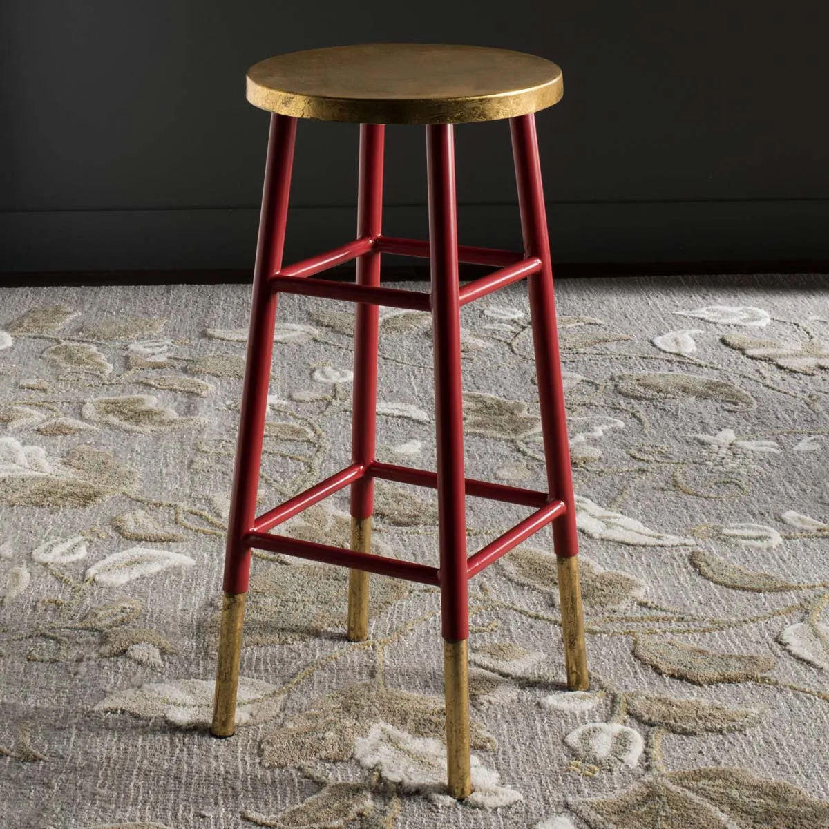 Safavieh Emery Dipped Gold Leaf Bar Stool , FOX3230