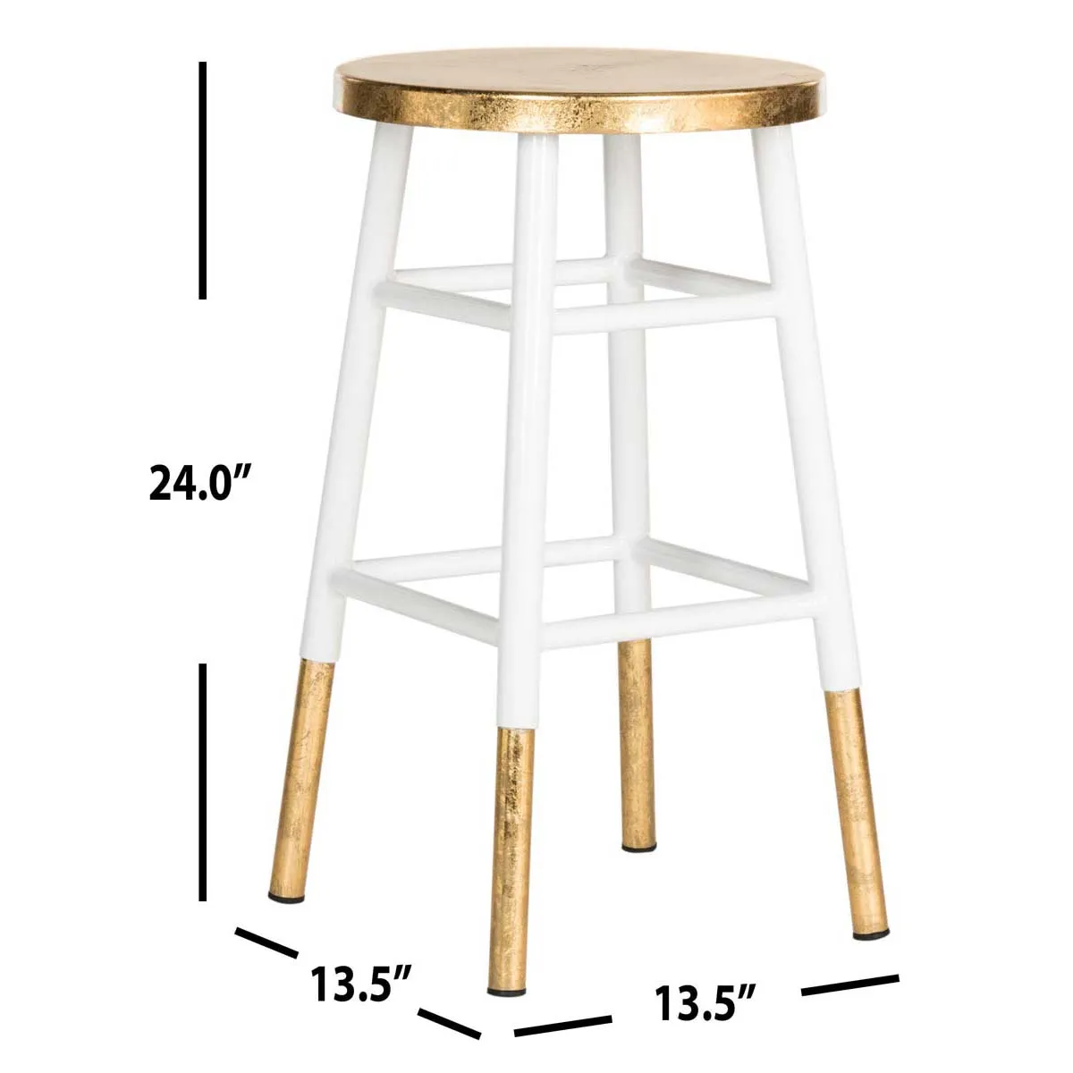 Safavieh Emery Dipped Gold Leaf Counter Stool , FOX3231