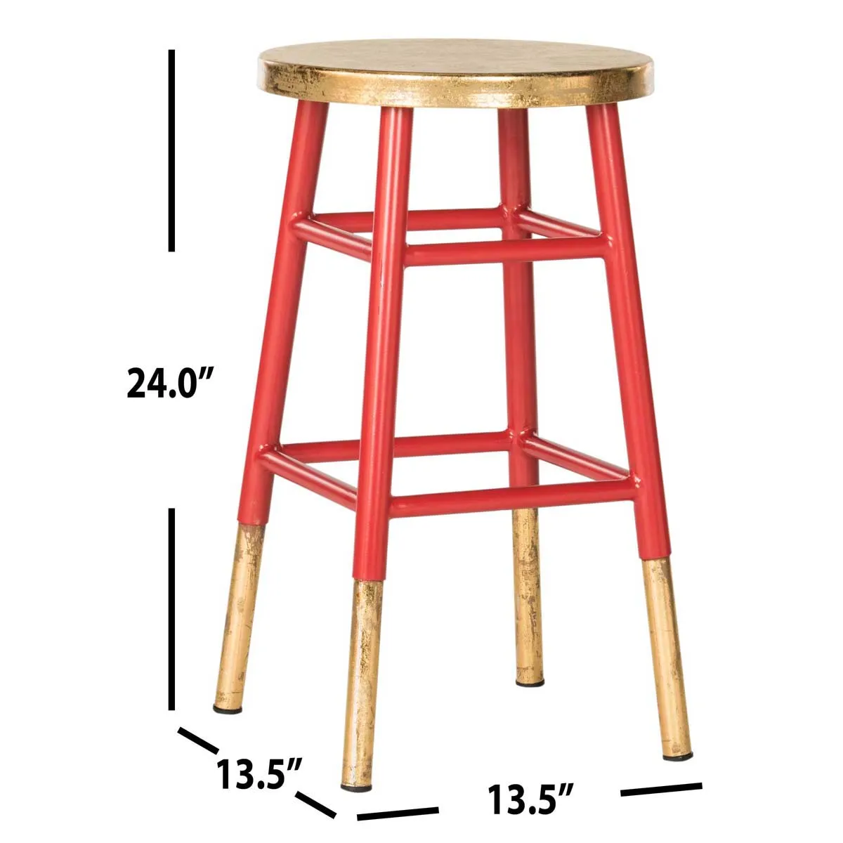 Safavieh Emery Dipped Gold Leaf Counter Stool , FOX3231