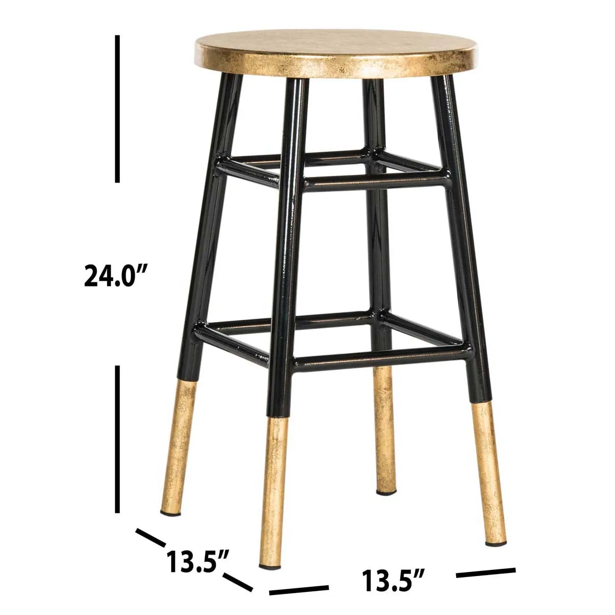 Safavieh Emery Dipped Gold Leaf Counter Stool , FOX3231