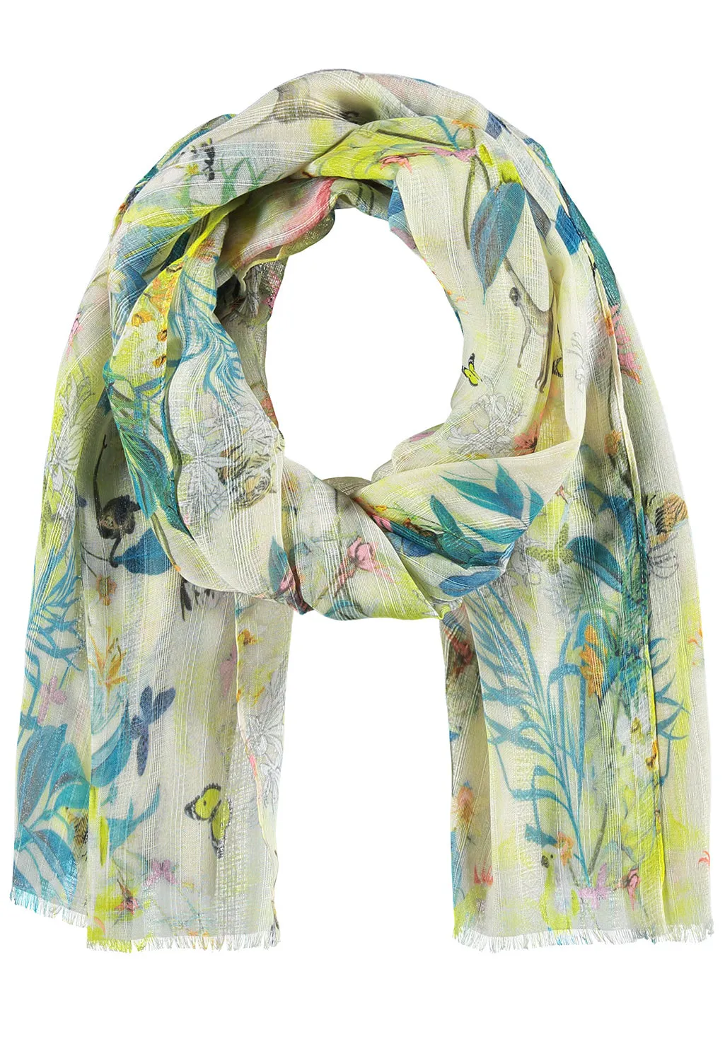 Scarf with a floral pattern