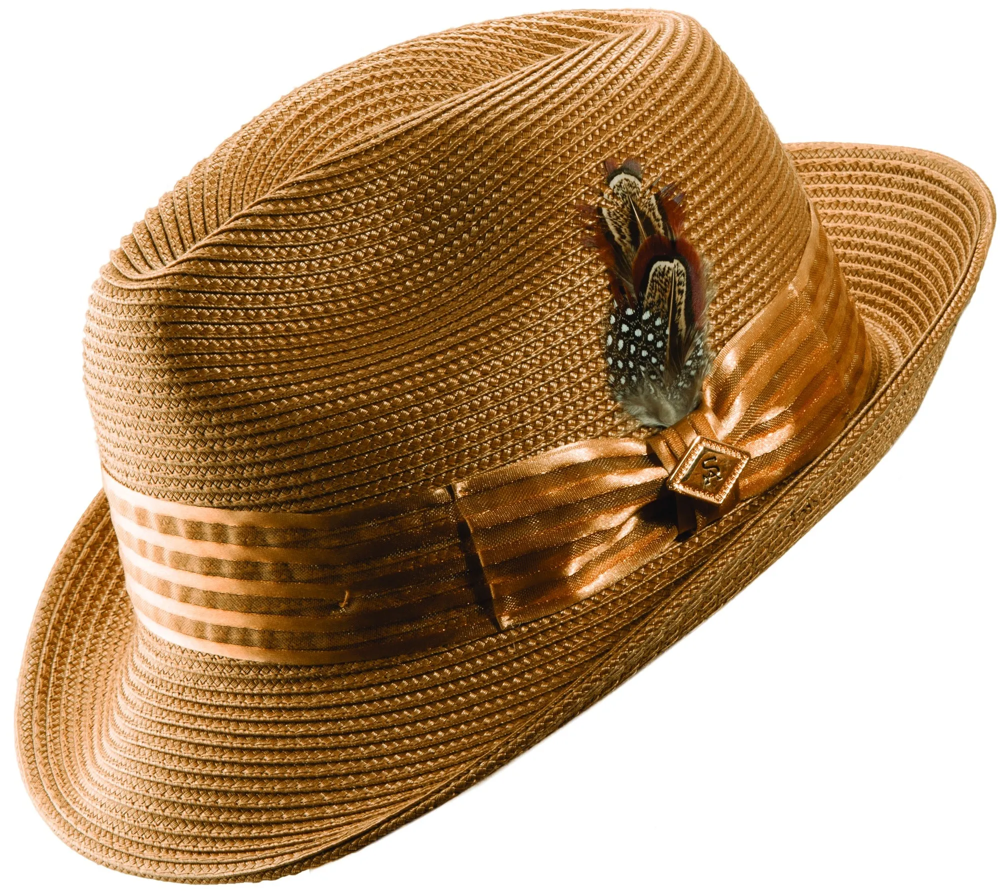 Stacy Adams Kingston Polybraid Pinch Front Fedora