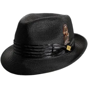 Stacy Adams Kingston Polybraid Pinch Front Fedora