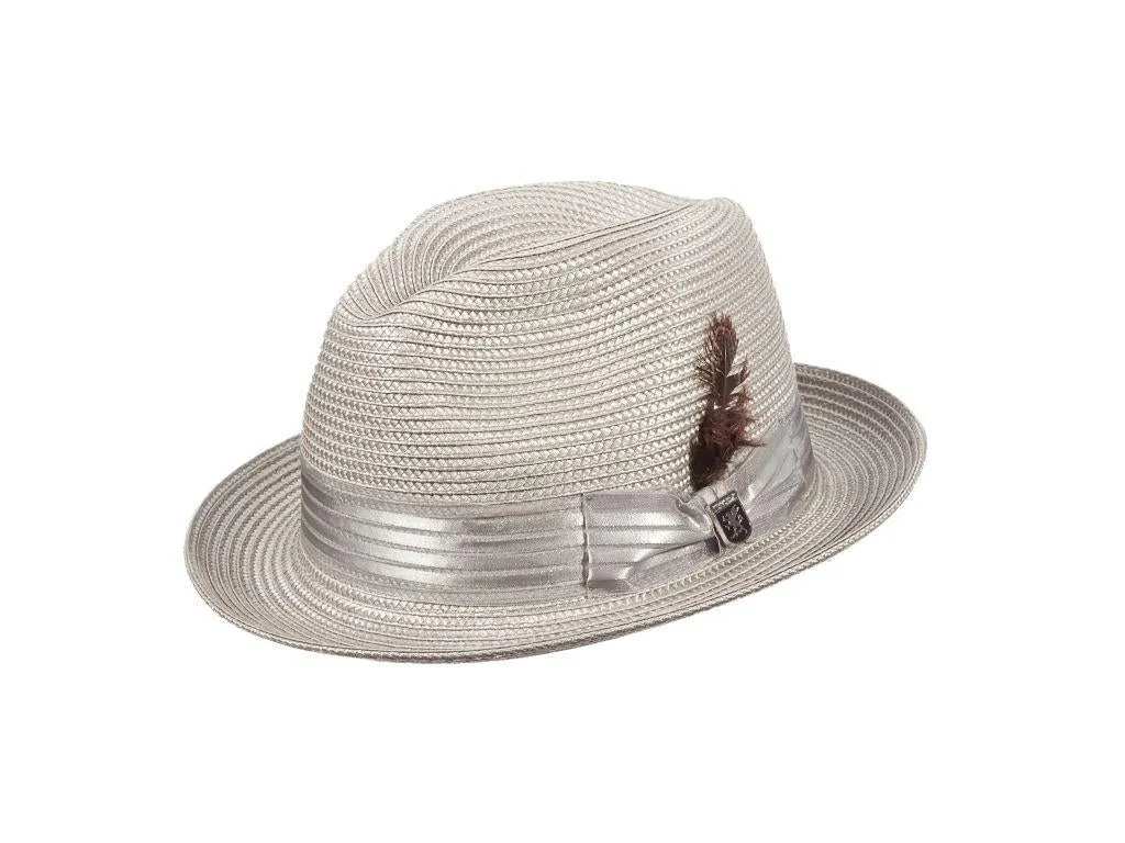 Stacy Adams Kingston Polybraid Pinch Front Fedora