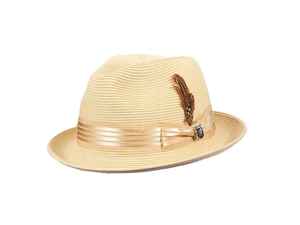 Stacy Adams Kingston Polybraid Pinch Front Fedora