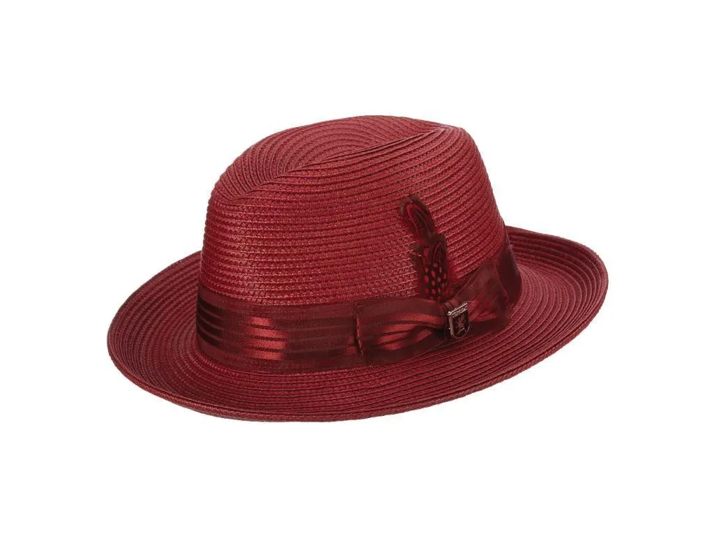 Stacy Adams Kingston Polybraid Pinch Front Fedora