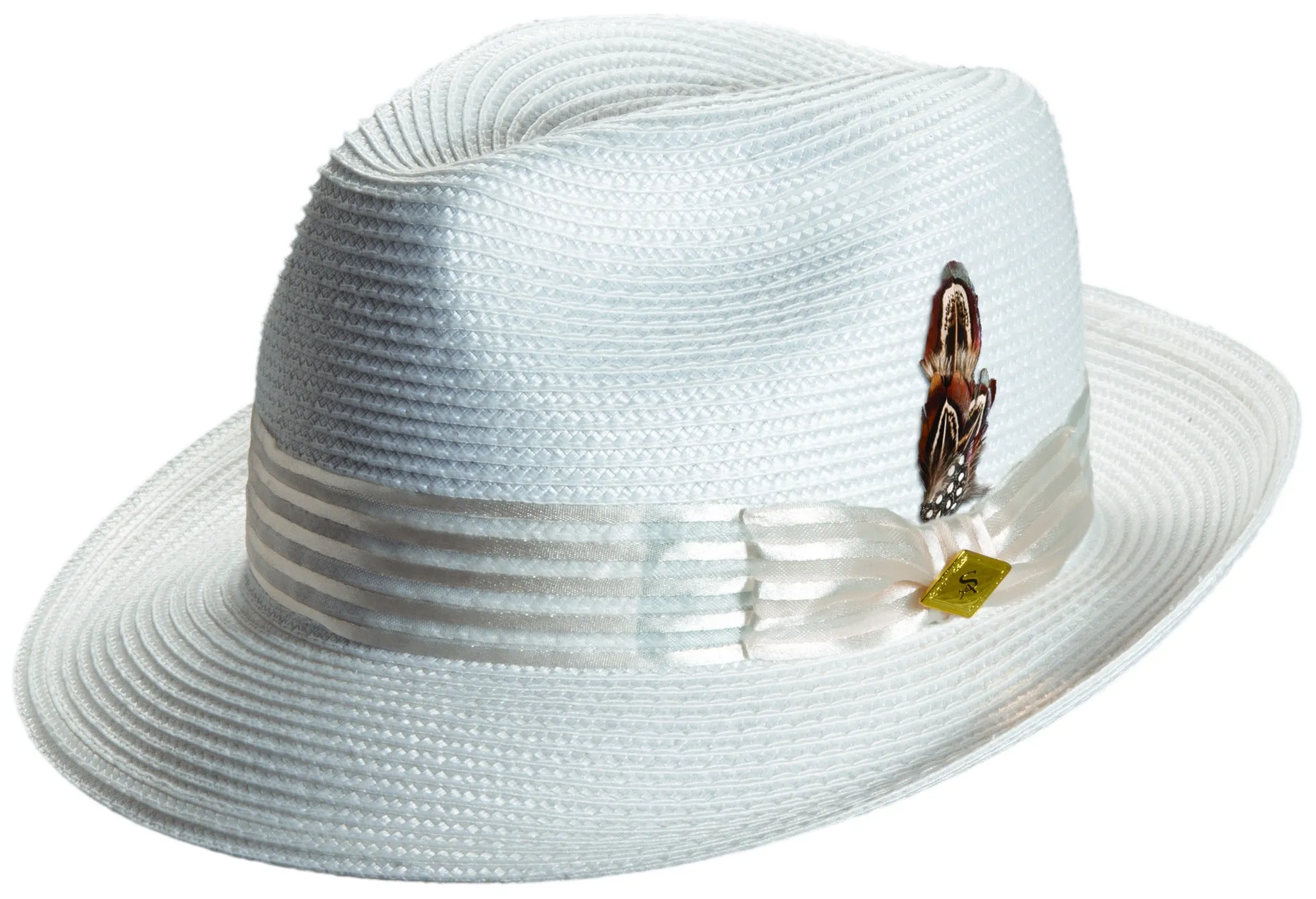 Stacy Adams Kingston Polybraid Pinch Front Fedora