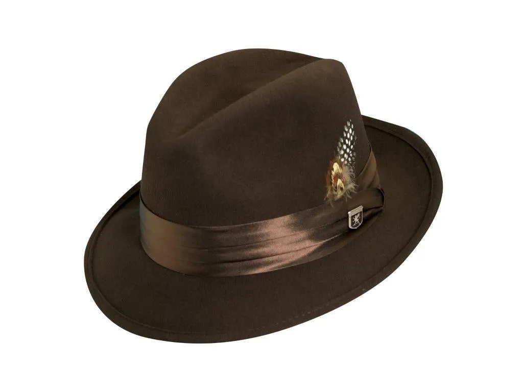 Stacy Adams Newark Premium Wool Felt Center Dent Hat