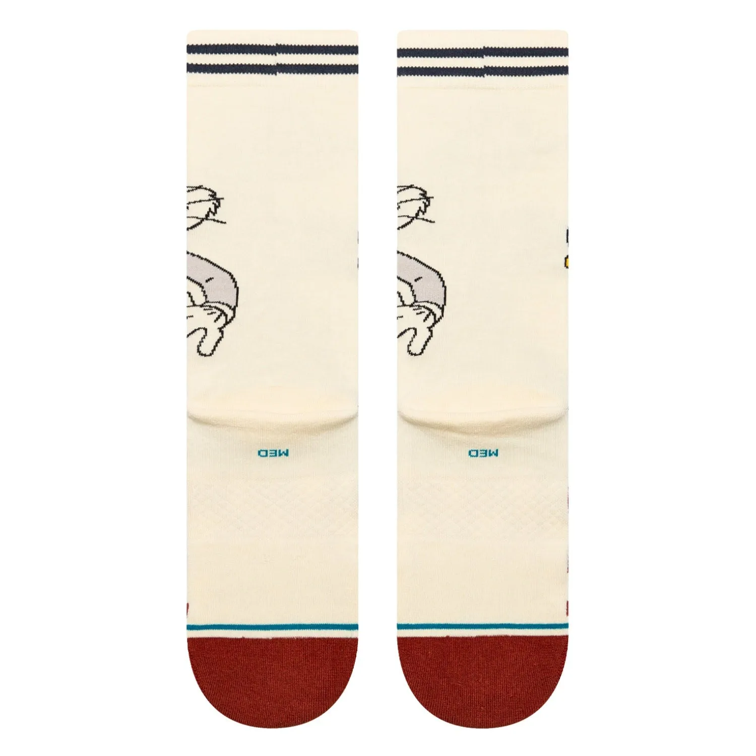 Stance x Looney Tunes Bugs Crew Socks - Vintage White