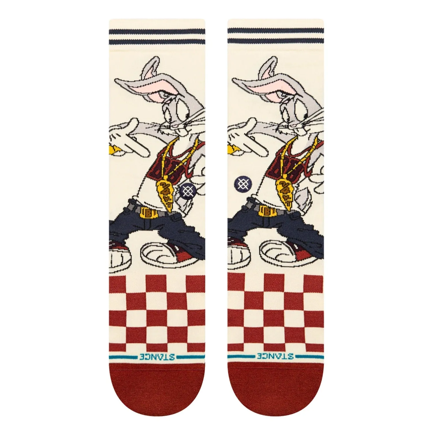 Stance x Looney Tunes Bugs Crew Socks - Vintage White